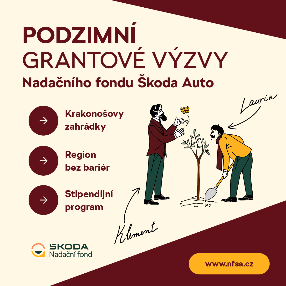 Spouštíme podzimní grantové výzvy: péče v rodinách, sociální služby, příroda i stipendia pro středoškoláky Spouštíme podzimní grantové výzvy: péče v rodinách, sociální služby, příroda i stipendia pro středoškoláky